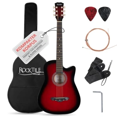 Imagen de Rocktile WSD 5C RDB Slim Line Set de guitarra acústica Redburst