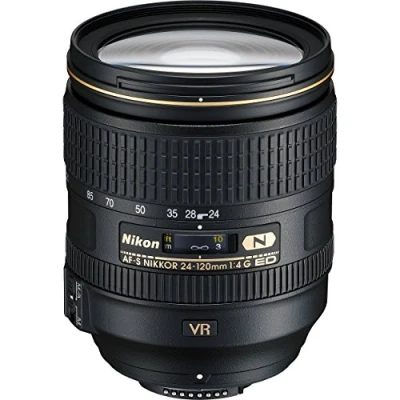 Imagen de Nikon AF S 24 120mm F4 ED VR Objetivo para (distancia focal 36 180mm, apertura f/4, zoom óptico 5x,estabilizador) color negro Versión Europea