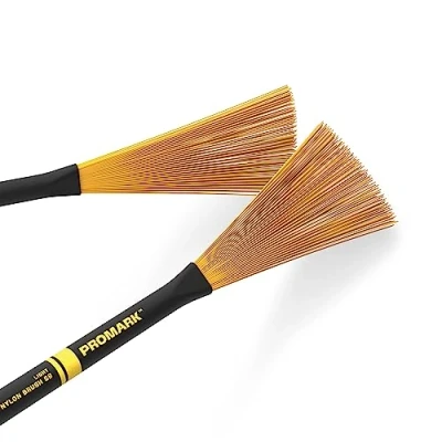 Imagen de ProMark Cepillo de nailon ligero 5B Amarillo jazz alambre para tambores caja tambor