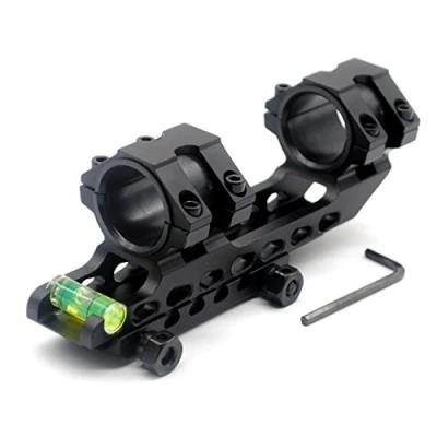 Imagen de TRIROCK Scope Mounting Rings with Bubble Level, Dual Mount Adapter Ring 30mm / 25.4mm (1 Inch) for 20mm Picatinny Weaver Rail