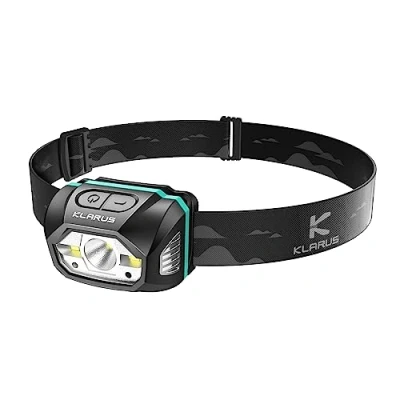 Imagen de klarus HM1 Linterna Frontal,440 Lúmenes 1800 mAh Frontal Led Recargable con Sensor de Movimiento,70 horas Tiempo Ejecución Máximo, IPX6 Mmpermeable para Corre (HM1 Rojo)