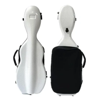 Imagen de LANDTOM violín de fibra carbono 4/4 tamaño completo y 3/4 con correas dobles para el hombro, resistente a la presión, al desgaste, funda transportable por aire bolsa