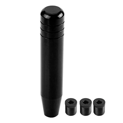 Imagen de Qiilu Perilla de cambio marcha, 18cm universal Pomo Pomos palanca cambios manual Aleación aluminio Marchas Marcha Coche (Negro)