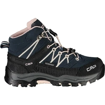 Imagen de CMP Rigel MID Trekking WP Unisex Botas de montaña para niños, Talla: 34, Asphalt/rose Piel/tela