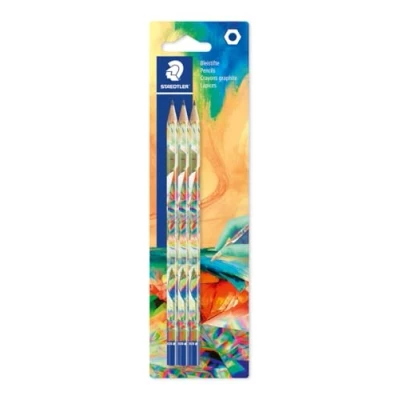 Imagen de Staedtler 170 lápices hexagonales fáciles de borrar y afilar, tarjeta blíster con 3 en HB, 170BK3E2 2