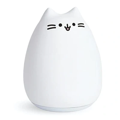 Imagen de InnoGIO Luz de Noche Silicona Maxi Gatito Bebé Niño Cálida y Suave 15 horas Autonomía Material