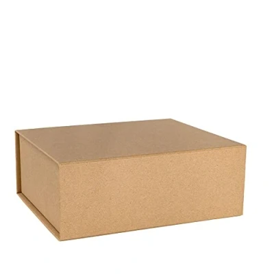 Imagen de Ideen mit Herz caja plegable con cierre magnético, de regalo, 21 x 17,3 8,2 cm, embalaje para regalo boda, Navidad, cumpleaños y más, papel estraza