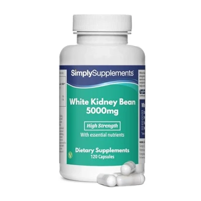 Imagen de Extracto de Frijol Blanco ¡Bote para 4 meses! Apto veganos 120 Cápsulas SimplySupplements