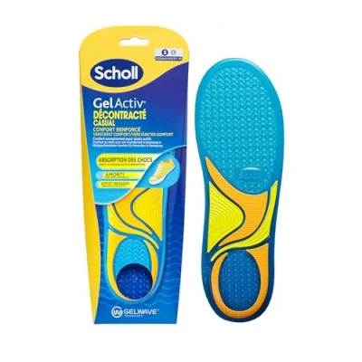 Imagen de Scholl Plantillas GelActiv Casual para zapatos de mujer Comodidad reforzada por la espuma viscoelástica y tecnología GelWave durante todo el día Tamaño 35,5 40,5