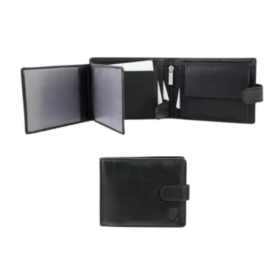 Imagen de KORUMA Cartera Hombre de Cuero, Billetera con Bloqueador RFID, Vertical para 14 Ranuras Tarjetas, 3 Ventanas identificación, 1Bolsillo Monedas Botón