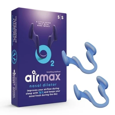 Imagen de Airmax dilatador nasal antironquidos 76% más aire Mejor Dormir Respirador 2x de tamaño pequeño (S) Dispositivos contra el ronquido bien Para hombres y mujeres