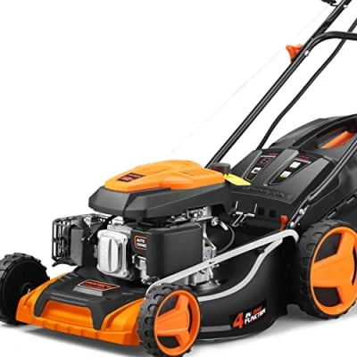 Imagen de FUXTEC FX RM5196eS cortacésped de gasolina autopropulsado 4en1 arranque eléctrico con batería ZipGO ancho corte 51cm, 196cc Easy Clean 6hp triturador/cortacésped 60L