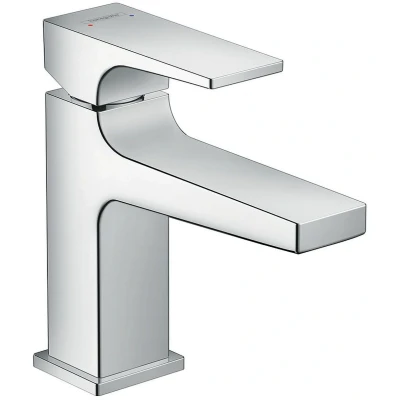 Imagen de hansgrohe Metropol Grifo Monomando de Lavabo 100 con Manecilla Plana Vaciador Push Open, Cromo, 32500000