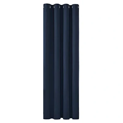 Imagen de Deconovo Cortinas Dormitorio Salon Opacas Moderna con Ojales, Termicas Aislantes Frio y Calor 132x183 cm(Ancho x Alto) Azul Marino, 1 Pieza