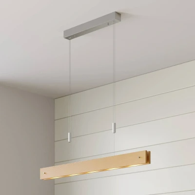 Imagen de LED lámpara colgante &#039;Karinja&#039; en Marrón hecho de Madera e.o. para Salón &amp; Comedor (5 llamas,) Lucande colgante, lámpara, techo,