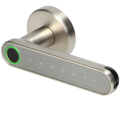 Imagen de Miratic Cerradura Inteligente con Teclado Táctil y Función Lector de Huellas Dactilares Bleutooth 4.0 (Níquel)