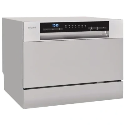 Imagen de Proposed Value: Exquisit® Lavavajillas compacto de 55Cm para sobremesa, Clase D, Color Blanco, 6 Servicios, 7 Programas, Inicio Diferido 24H, Consumo 49 kWh / 100 ciclos, Medidas 43,8x55x50 Cm.