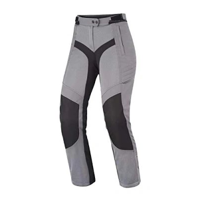 Imagen de SHIMA JET Paneles MESH Transpirables, Membrana Impermeable y Extraíble, Protector de Espalda Nivel 2 Incluido, Ajustes Avanzados (Mujer, Pantalones, Gris, L)