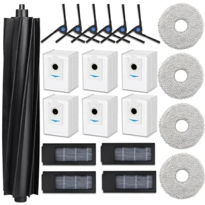 Imagen de AVAENZO Accesorios para ECOVACS DEEBOT X2 Omni, 1 Cepillo Principal Rodillo 4 Paños de Mopa Filtros 6 Lateral Bolsas Aspiradora Piezas Repuesto