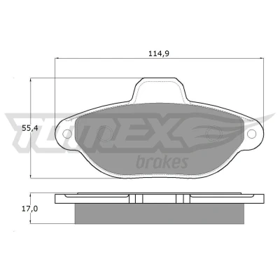 Imagen de TOMEX brakes TX 12 41 Juego de pastillas freno Eje delantero preparado para indicador desgaste FIAT: Punto II Hatchback, I Hatchback