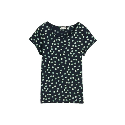 Imagen de TOM Tailor Camiseta estampada, Mujer, Talla: Small, Navy green dots