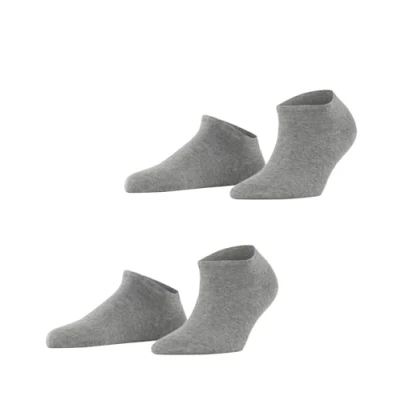 Imagen de ESPRIT Uni 2 Pack W SN algodón corte unicolor pares, Calcetines cortos Mujer, Gris (Light Grey Melange 3390), 35 38