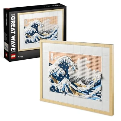 Imagen de LEGO ART Hokusai: La Gran Ola, Cuadro en 3D, Arte Japonés, Manualidades para Adultos, Decoración Casa y Oficina, Kit de Maquetas, regalo Mujeres Hombres 31208