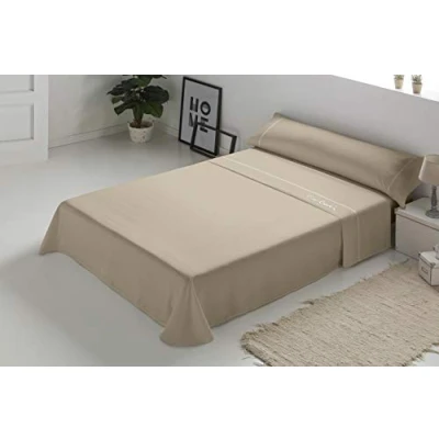 Imagen de Pierre Cardin Juego de sábanas Arcadia, 100% Algodón, Marron, Cama 105 cm