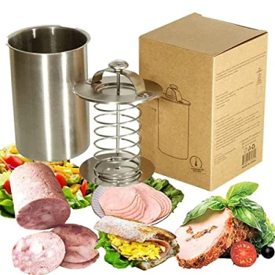 Imagen de JasCherry Máquina para Hacer jamón Maquina de presion Equipado con Termometro medicion Ideal Herramienta Jamon El Tocino Sándwich Pastel Carne
