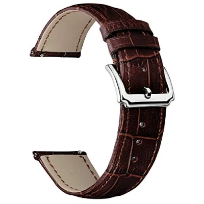 Imagen de BINLUN Correa Reloj de Piel Liberación Rápida Correas Relojes Cuero Repuesto para Hombres y Mujeres con 12 Colores (10mm 12mm 14mm 15mm 16mm 17mm 18mm 19mm 20mm 21mm 22mm 23mm)