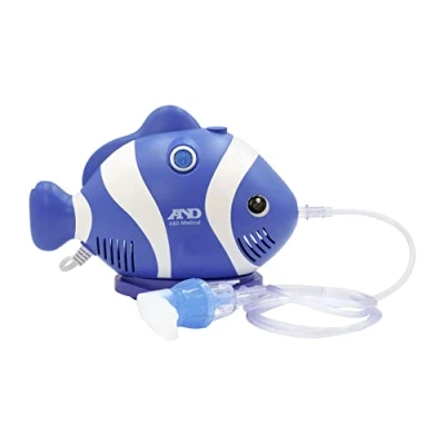 Imagen de A&amp;D Medical Nebulizador compresor UN 019 apto para niños tratar la tos y el resfriado otras enfermedades respiratorias, azul