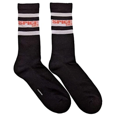 Imagen de Spice Girls Calcetines de Rayas para Adultos Unisex (40,5 EU, 45,5 EU) (Negro, Blanco)