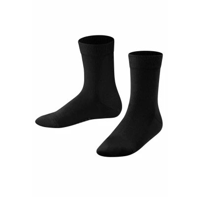 Imagen de FALKE Family K SO algodón sostenible unicolor 1 par, Calcetines Unisex niños, Negro (Black 3000) nuevo ecológico, 31 34