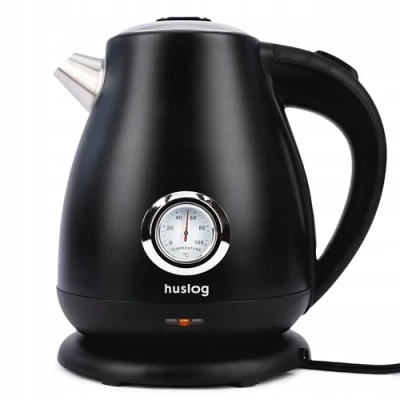 Imagen de Huslog Hervidor eléctrico con termómetro Retro 1,7 L 2200 W Negro