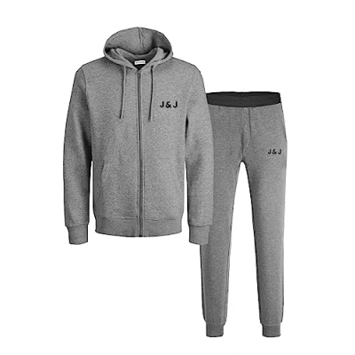 Imagen de JACK &amp; JONES Conjunto de jaclounge para hombre, Gris, XXL