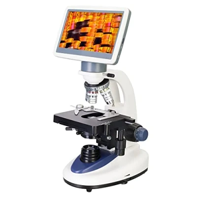 Imagen de Levenhuk D95L LCD Microscopio Compuesto para Laboratorio Biológico con Aumento 40 2000x, Luz LED Ajustable y Pantalla Digital de 7&quot;