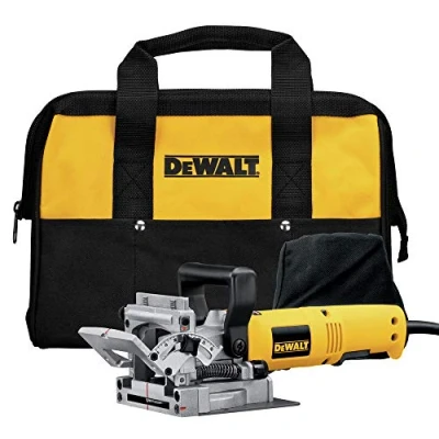 Imagen de DEWALT DW682K QS Ensambladora 600W, Profundidad de corte 20mm, Ajuste Guía 0 90, Velocidad 10.000 rpm, diámetro fresa 100mm, Profundidades fijas 0/10/20