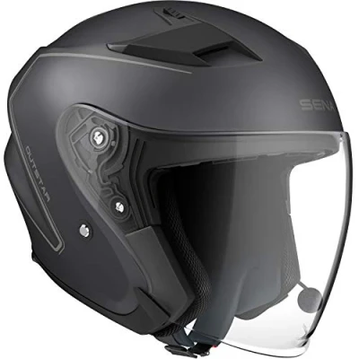 Imagen de Sena Casco Jet Outstar, Certificado ECE (Negro, pequeño)