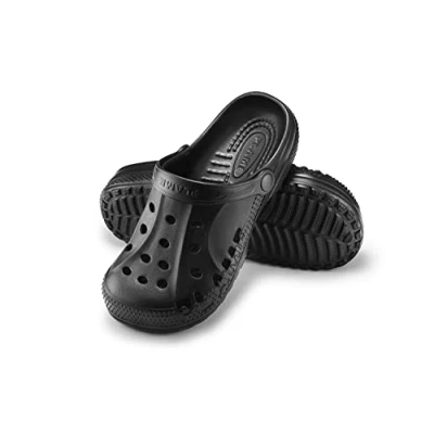 Imagen de ESTRO Zuecos Sanitarios Mujer Goma Unisexo Hombre Zapatillas Verano Ligero Sandalias A78 (38, Negro)