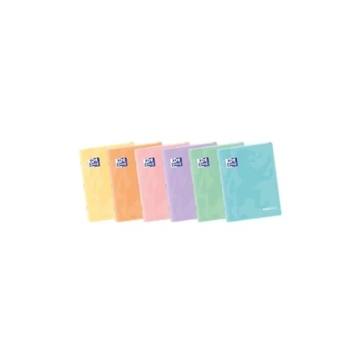 Imagen de Oxford, Libretas Grapadas A5, Cuadrícula 4x4, Tapa Plástico, 48 hojas, Pack 10 Cuadernos, Colores Pastel