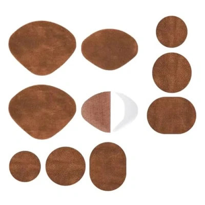 Imagen de 5 pares de reparación talón zapatos, kit parches interiores autoadhesivos para reparar agujeros, parche zapatilla (color: marrón)
