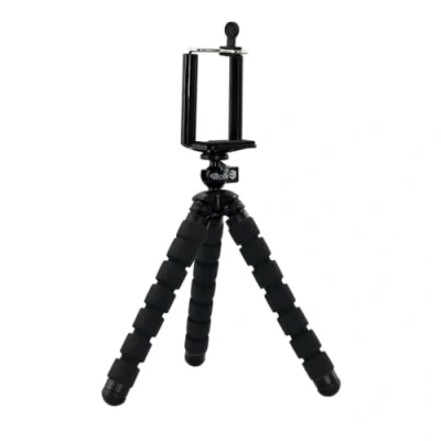 Imagen de Rollei Selfie Mini Tripod Minitrípode para cámara, ActionCam y Smartphone, Capacidad MAX.: 1,2 kg, Color Negro