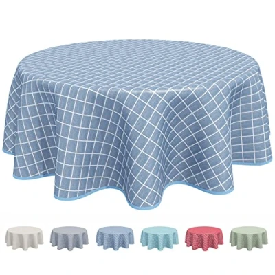 Imagen de Home Direct Mantel de Hule, Redondo 160 cm Gris Azulado