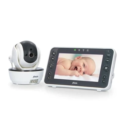 Imagen de Alecto DVM200XL Vigilabebés inalámbrico con cámara controlable XL, 100 % sin interferencias, monitor para bebés interiores visión nocturna y alto alcance de hasta 300 metros 12,7 cm.