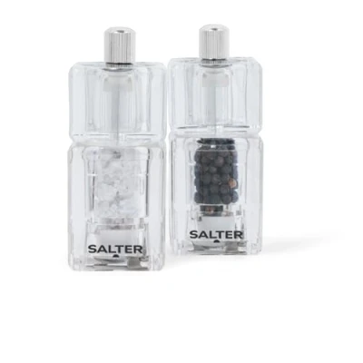 Imagen de Salter 7605 CLXRUP Mini Molinillos De Sal Y Pimiento Cerámico Dura, Para Moler Fino A Grueso, Diseño Adorables, Ideal Camping Vacaciones Rurales Con La Familia, Juego 2