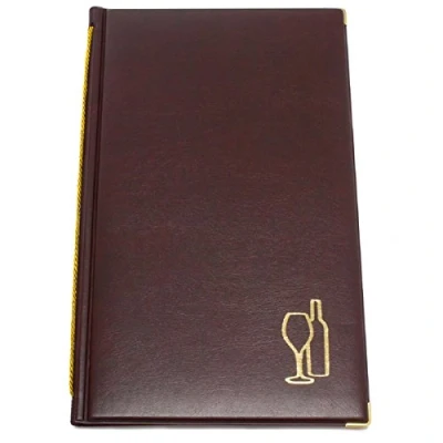 Imagen de Grafoplás 6114750. Carpeta Portamenú Restaurante para Carta de Vinos, Color Granate, Medidas 1/2 A4