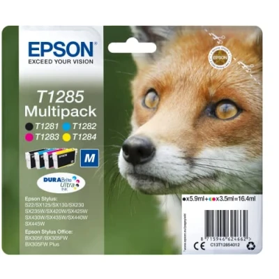 Imagen de Cartucho de tinta Epson C13T12854020 CT4CL Pack zorro BL+RF