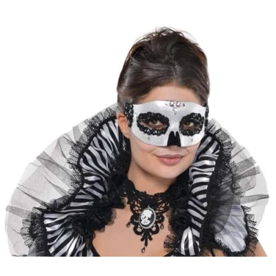 Imagen de amscan Accesorio Adults Venetian Skull Masks Máscara Veneciana cráneo Adulto Internacional, Multicolor, Talla única (841323 55)