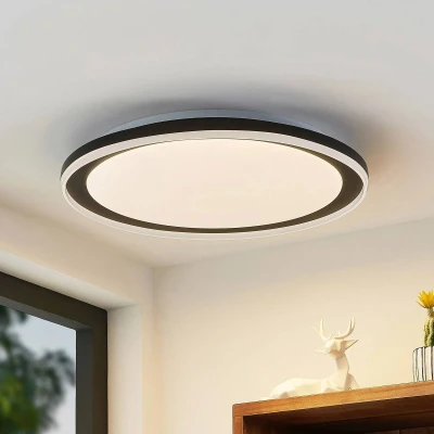Imagen de LED lámpara de techo &#039;Verdan&#039; (Moderno) en Negro hecho Metal e.o. para Salón &amp; Comedor (1 llama,) Lindby LED, plafón