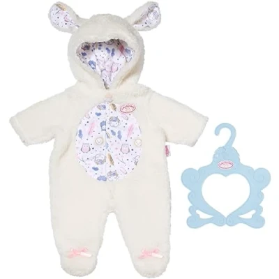 Imagen de Baby Annabell Mono de Ovejita 709825 Ropa y Accesorios para muñecas hasta 43cm con Capucha Orejas Oveja Incluye Percha Edad: 3+ años